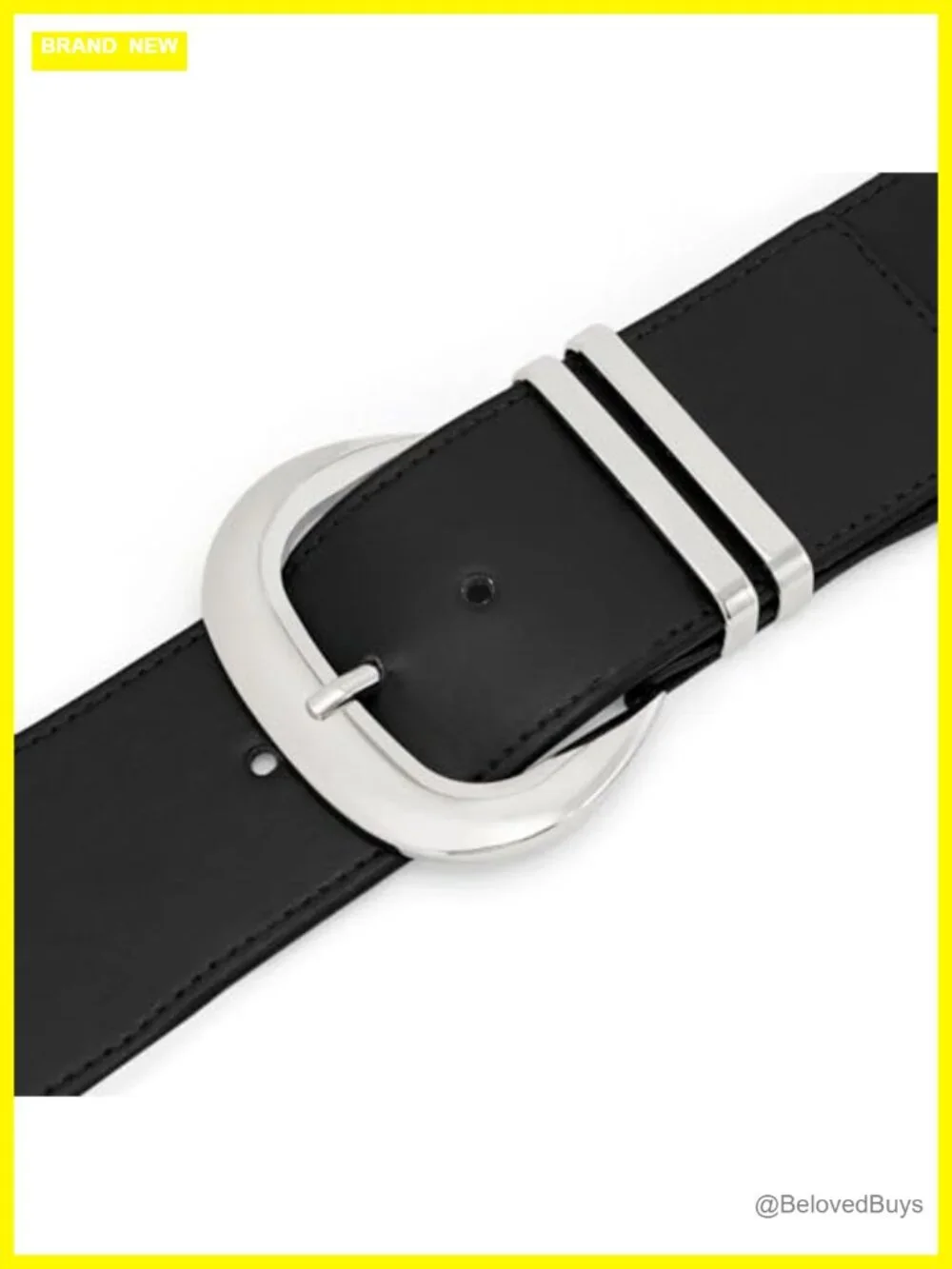Women's Wide Elastic Belt Stretchy Faux Leather Waistband Buckle Dress Belt